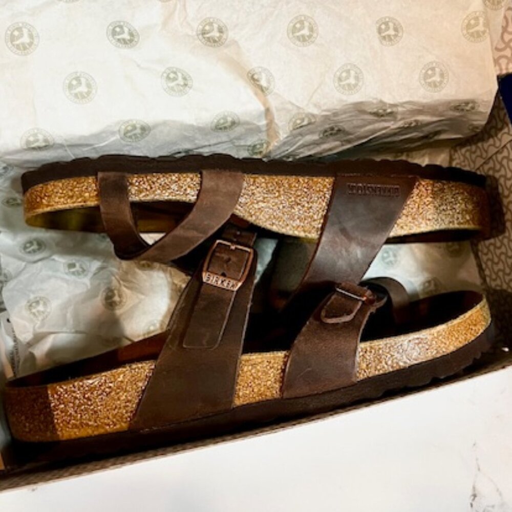 Birkenstock Women's Mayari Oiled Leather Sandals- Habana Size 8